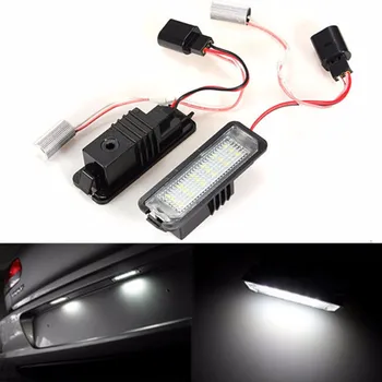 

2Pcs 18 SMD Chips LED Licence Plate Light Number Plate Lamp For VW/Golf Mk4/MK5/Passat/Polo
