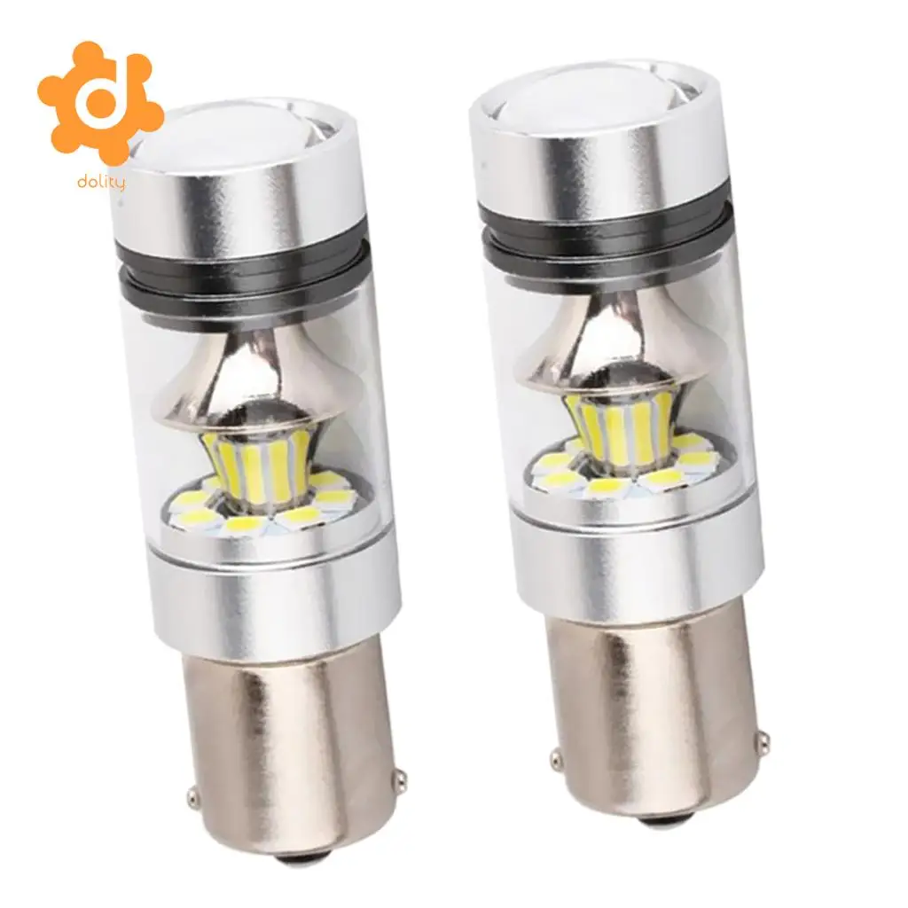 Baoblaze 2 Pieces Car 1156 BA15S 100W LED Lights Turn Signal Reverse Bulb 6000K White