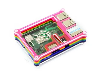 

Waveshare Rainbow Case C for Raspberry Pi 2/3B/3B+ 7 colors non-transparent