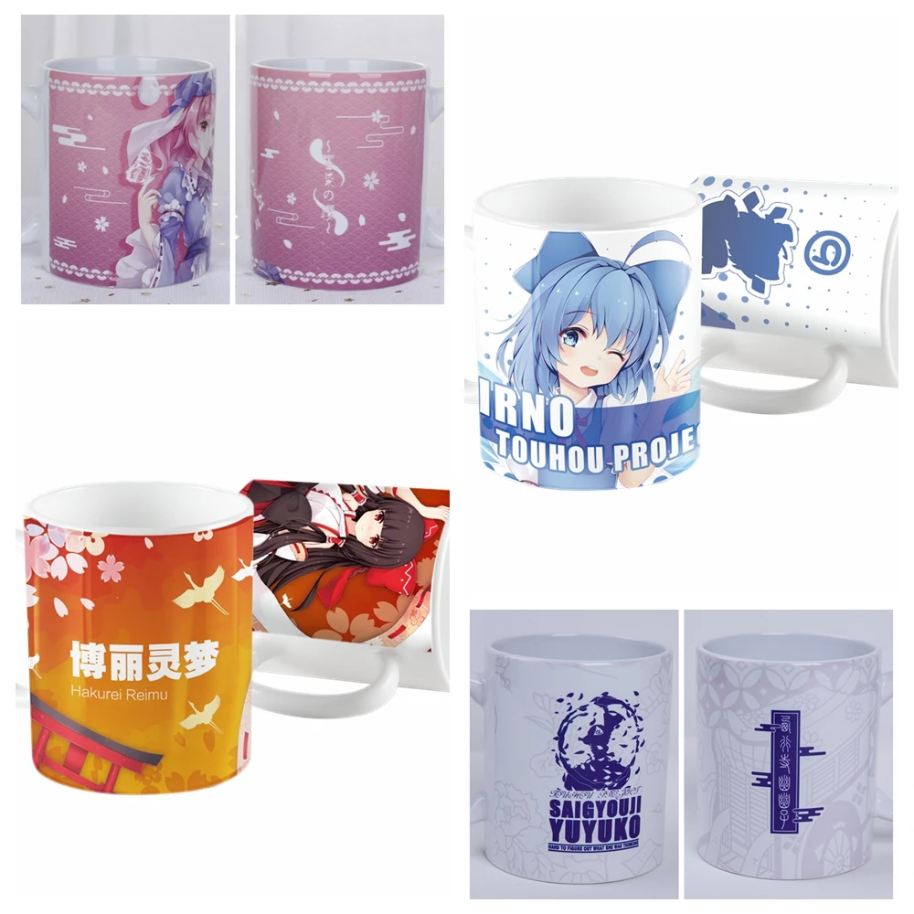 Аниме JK TouHou Project Saigyouji Yuyuko Hakurei Reimu Cirno Косплей кружка керамический ежедневный