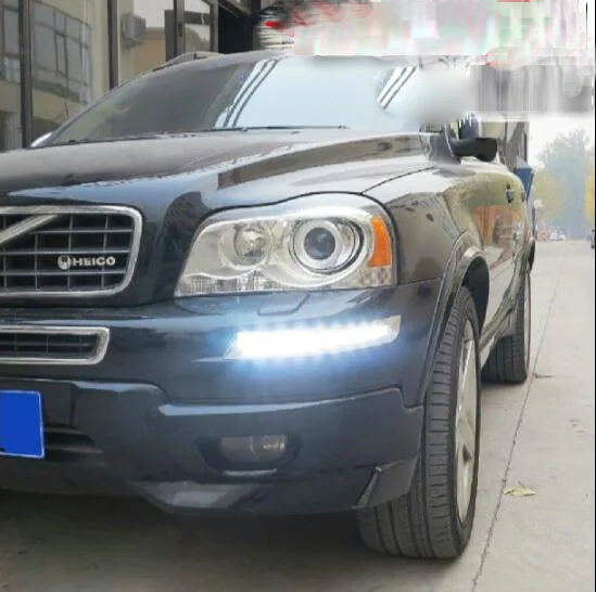 2007~ Автомобильный бампер головной светильник для Volvo XC90 Дневной светильник автомобильные аксессуары светодиодный DRL налобный фонарь для XC90 противотуманный светильник, XC 90