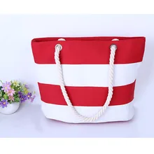 2016 New Brand Casual Stripe Canvas Women Handbags Vintage Women Messenger Bag Fashion Ladies Shoulder Tote