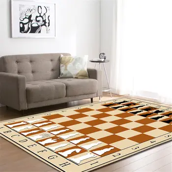 

Nordic Living Room Home Decor Chess Carpets Children Play Crawling Game Mat Soft Flannel Anti Slip Bed Room Area Rug Carpet