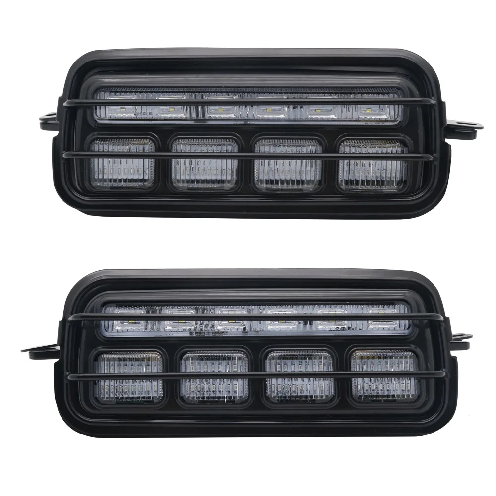 For Lada Niva 4X4 1995 1996 LED DRL lights with White Running Amber Turn Signal Function Accessories Car Styling Tuning | Автомобили и