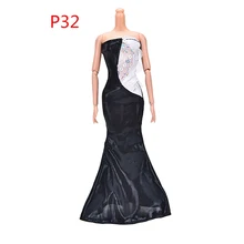 Fashion Sexy Black Paillette Fishtail Dress Party Gown Original Princess Clothes For doll Doll Best Gift