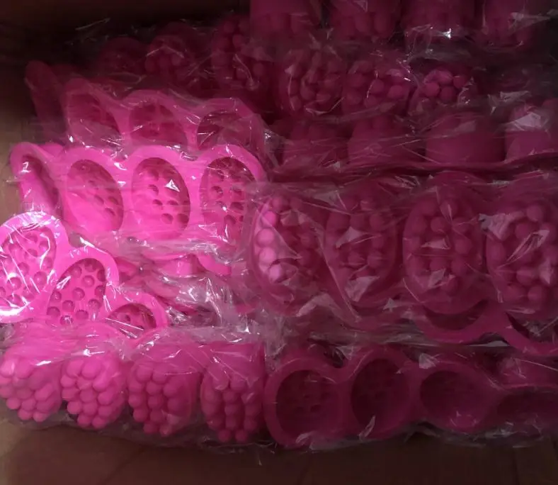 DHL 100pcs soap molds for soap making Massage Bar Silicone Mold 3D For Pudding Soap Jelly Mould Tray Durable SN1942