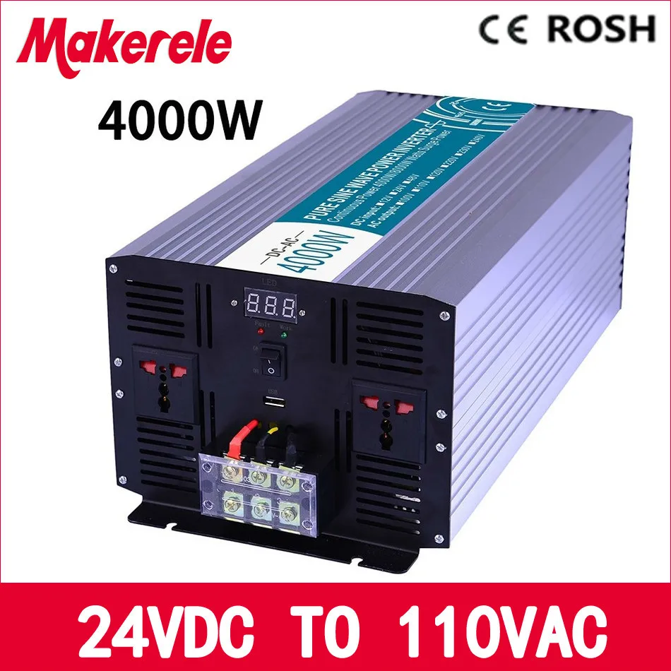 

MKP4000-241 Pure sine wave 4000W power inverters 24v to 110vac off grid voltage converter,solar inverter LED Display