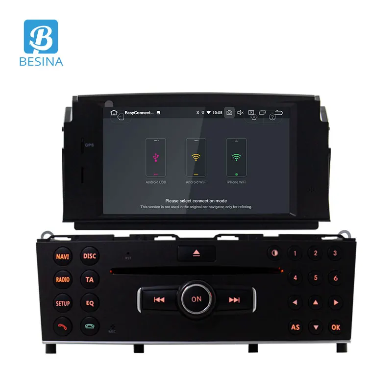 Автомобильный DVD плеер Besina 1 Din Android 10 0 для MERCEDES BENZ C Class C200 C180 W204 GPS навигация Wi Fi