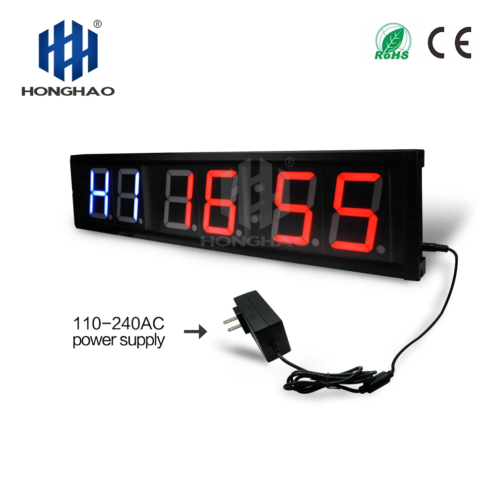 Honghao " 6 цифр интервальный таймер Программируемый LED Обратный отсчет/до секундомер для домашнего спортзала