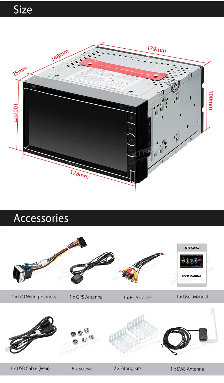 Discount XTRONS 6.95" HD Digital Touch Screen DAB+ Tuner Universal 2 Din Car DVD Player Radio GPS Navigation Screen Mirroring Bluetooth 4 17 Discount XTRONS 6.95" HD Digital Touch Screen DAB+ Tuner Universal 2 Din Car DVD Player Radio GPS Navigation Screen Mirroring Bluetooth 4 17