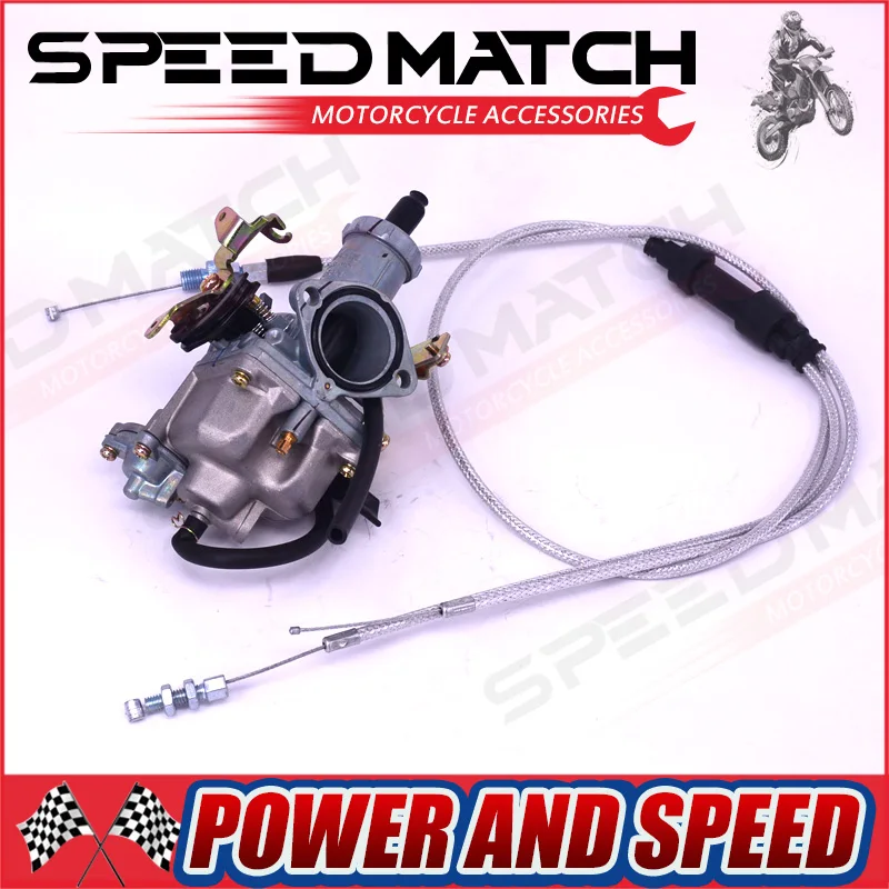 Hight Performance KEIHIN PZ30 30mm Carburetor Power Jet Accelerating Pump Dual Cable IRBIS For 200cc 250cc