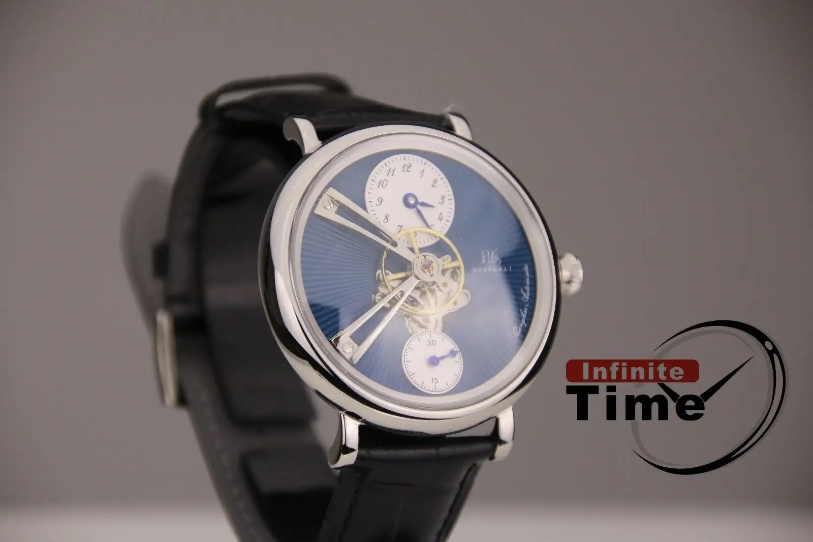

Shanghai Wrist Watch Automatic Big Sky Wheel Mens Luxury Dress Tourbillon Flying Wheel