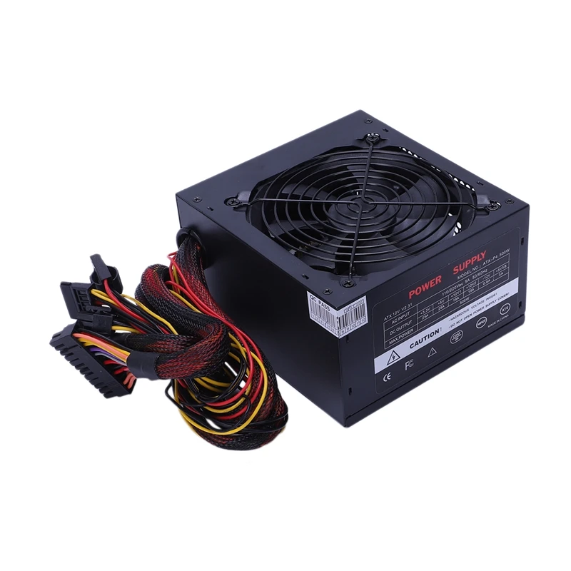 170 260V Max 500W Power Supply Psu Pfc Silent Fan 24Pin 12V Pc Computer Sata Gaming 4