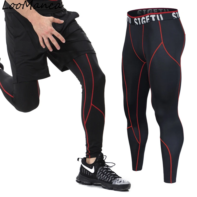 Buy Men Running Tights Pro Compression Quick drying