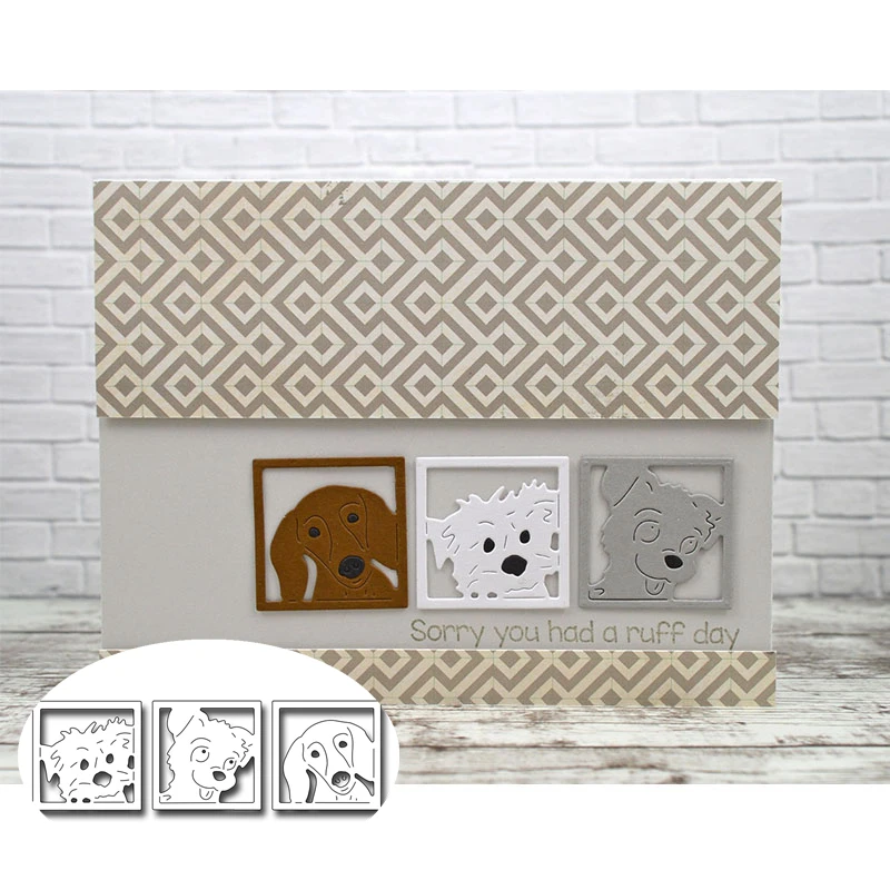 

1 Set Various Cute Pet Dogs Animals Pattern Metal Cutting Dies Stencil Scrapbooking Embossing For Paper Card DIY Crafts Tool