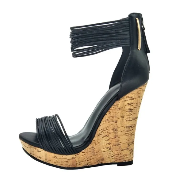 Shofoo/элегантная и стильная обувь; ; черная лента; босоножки на высоком каблуке 13 см; женские босоножки. Размер: 34-45
