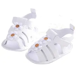 0-18 м детские детская обувь для девочек Малыш полый цветок кроватки обувь лето Prewalkers Новинка