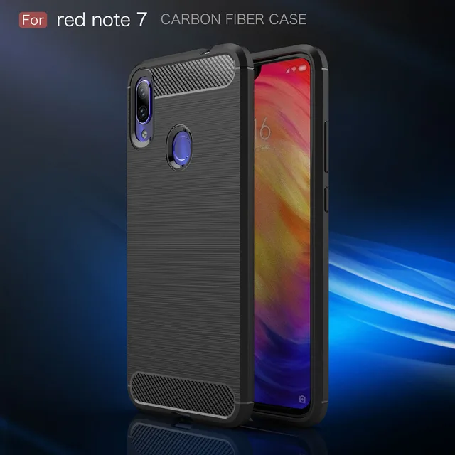 US $3.89 Xiaomi Redmi Note 7 Case Silicone for Xiaomi Redmi Note 7 Cover Note7 Pro 7S Funda Soft Carbon Fibe