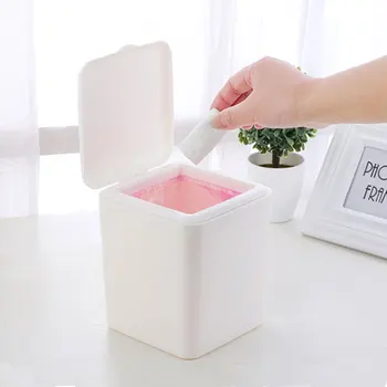 

Waste Bin Desktop trash can mini office waste paper basket dustbin garbage bin Home Wall Mounted Trash Can Dual-use Storage Box