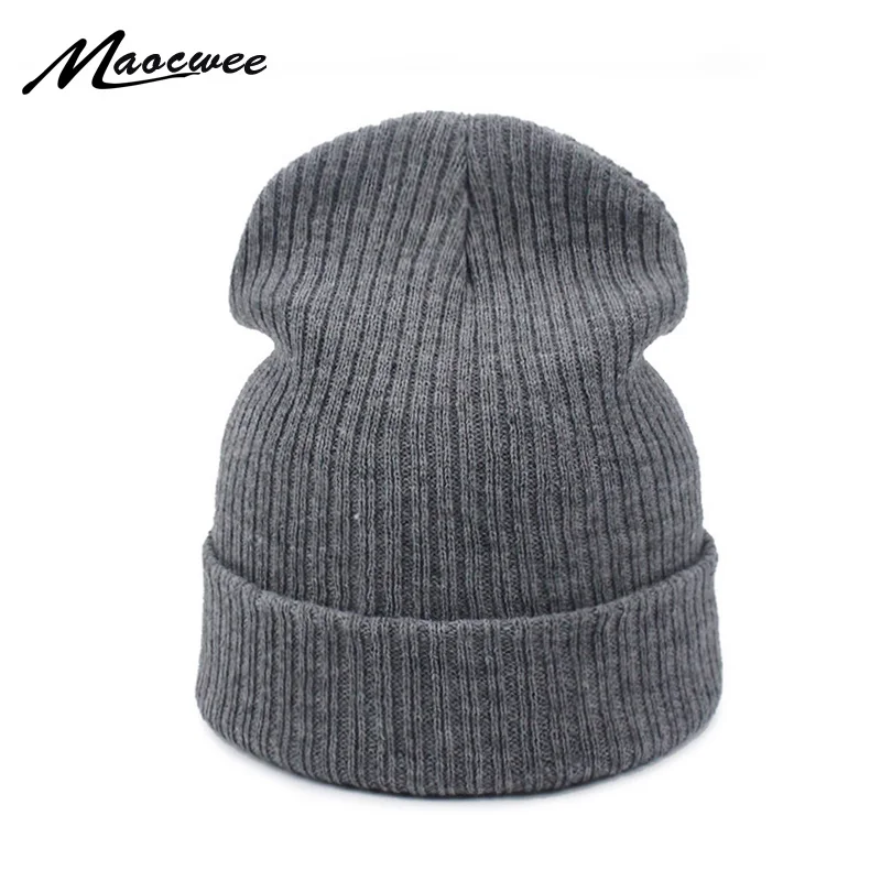 

New Women's winter hats Unisex Man Beanies Knitted cap Simple plain warm Boy girl hat Solid color gorras casquette touca 2017