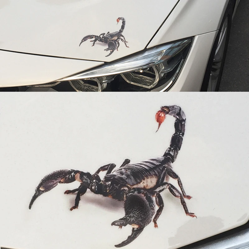 3D наклейка на автомобиль животные бампер паук Gecko скорпионы автомобильные