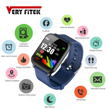 

VERYFiTEK Z02 Smart Watch Blood Pressure IP67 Waterproof Fitness Bracelet Heart Rate Monitor Watch Men Women Sport SmartWatch