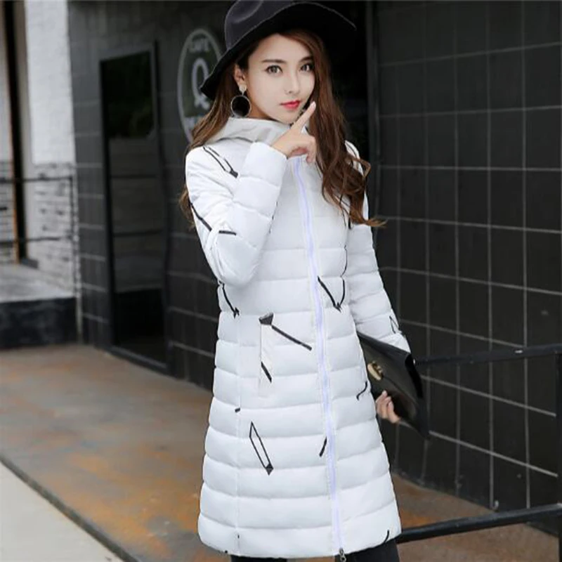 D'impression rose Coton Épais Bas Était Mince Plus Le Noir blanc Rembourré Long Qh0523 La Coupe Veste Hiver gris Qualité Manteau bleu Haute vent Femmes Taille Vers YSfFwqn