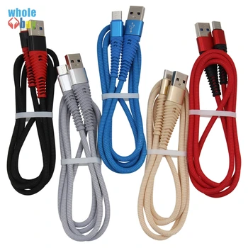 

100pcs Nylon Braided USB Cable TypeC Fast Charge Cable For Samsung Galaxy For HTC 10 Macbook Xiaomi Mi8 A1 Charging Cord