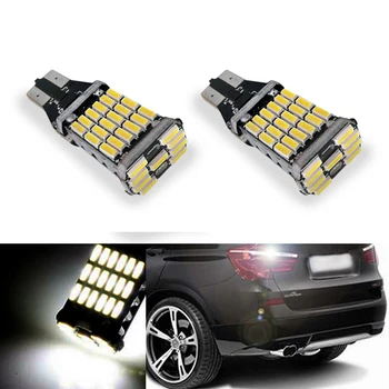

2x T15 W16W LED Auto Lamp Canbus Backup Reverse Light No Error Interior Bulbs 4014SMD White Color For BMW E39 E60 E90 E46
