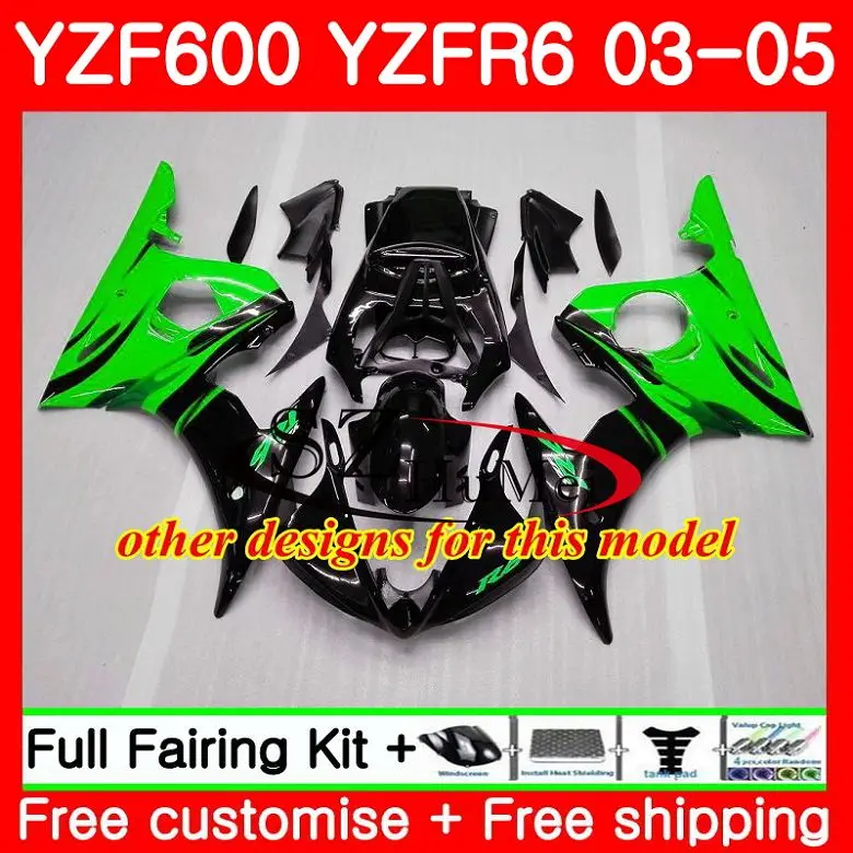 Корпус для YAMAHA YZF600 красное пламя YZF R6 R 6 03 600 кузов 67SH15 YZFR6 04 05 R600 2003 2004 2005