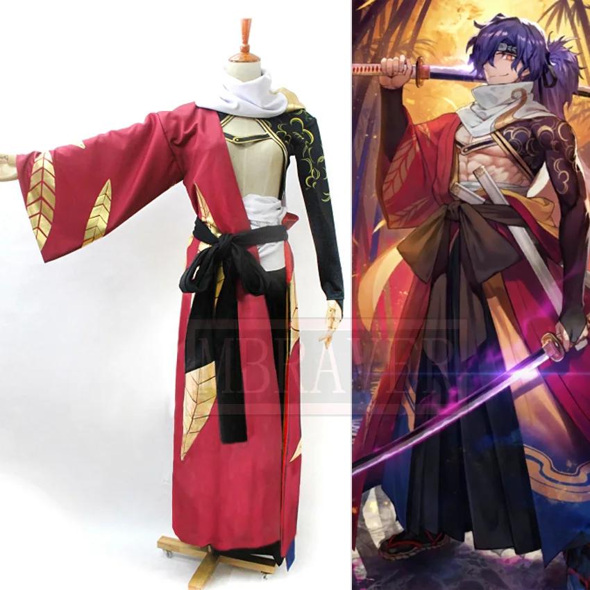 Fate/Grand Order FGO Okada Izo Косплей Костюм для рождественской вечеринки, Хеллоуина, Униформа, костюм для косплея любого размера