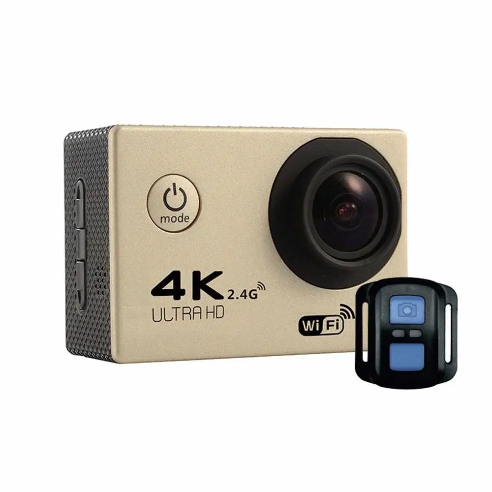 HD WiFi Спортивная экшн-камера видеокамера F60R 2,0 дюймов 4K 170 градусов широкоугольная легкая наружная подводная камера на шлем - Цвет: Gold color