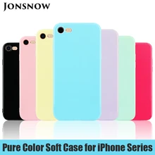 

JONSNOW Pure Color Case for iPhone 7 8 Soft Cover for iPhone X iPhone SE Skin Gel Back Full Protection for iPhone 6 6S 7 8 Plus