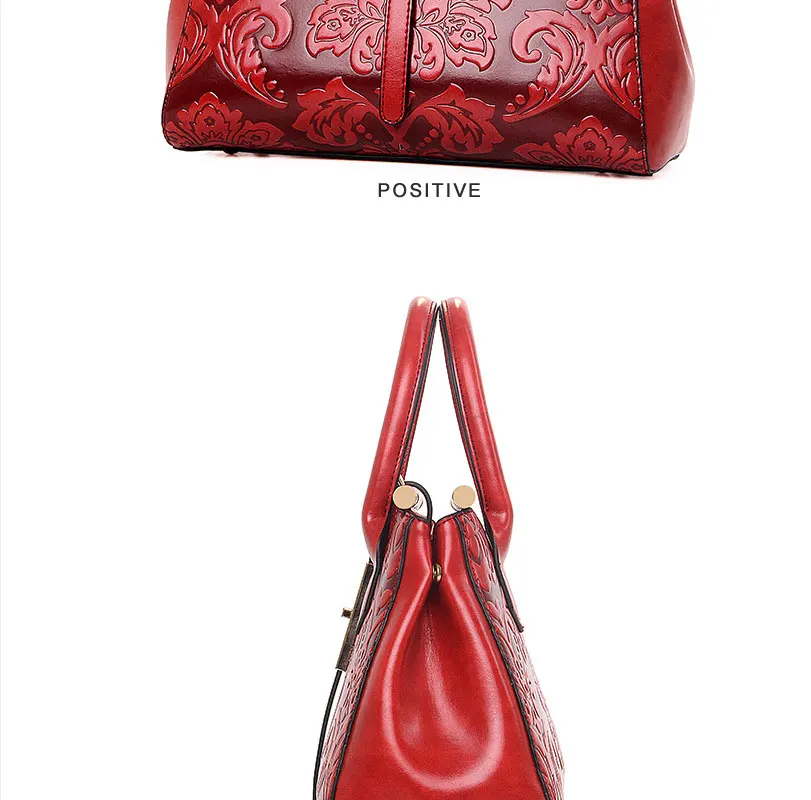 Женские Модные Винтажные Сумки с Цветочным Тиснением, известные дизайнерские брендовые сумки через плечо, женские кожаные сумки