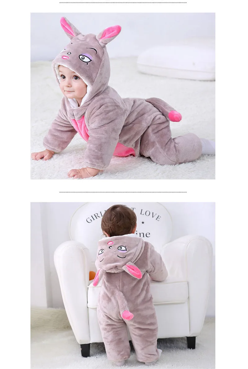 Brand New Baby Rompers Winter Thick  Baby Boy Girls Outdoor Wear Clothes Cotton Baby Romper Long Sleeve Newbore Rompers Hat 16