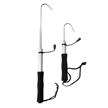 

60cm 120cm Stainless Steel Sea Telescopic Fishing Gaff Aluminum Alloy Spear Hook Fish Tackle Outdoor Fishing Tool