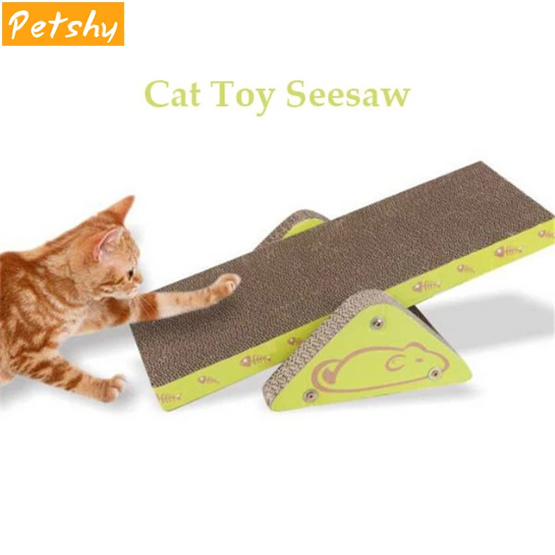 

Petshy New Cat Scratch Board Pad Scratching Posts Kitten Corrugated Paper Pad Cats Grinding Nail Scraper Mat Mattress Pet Toys