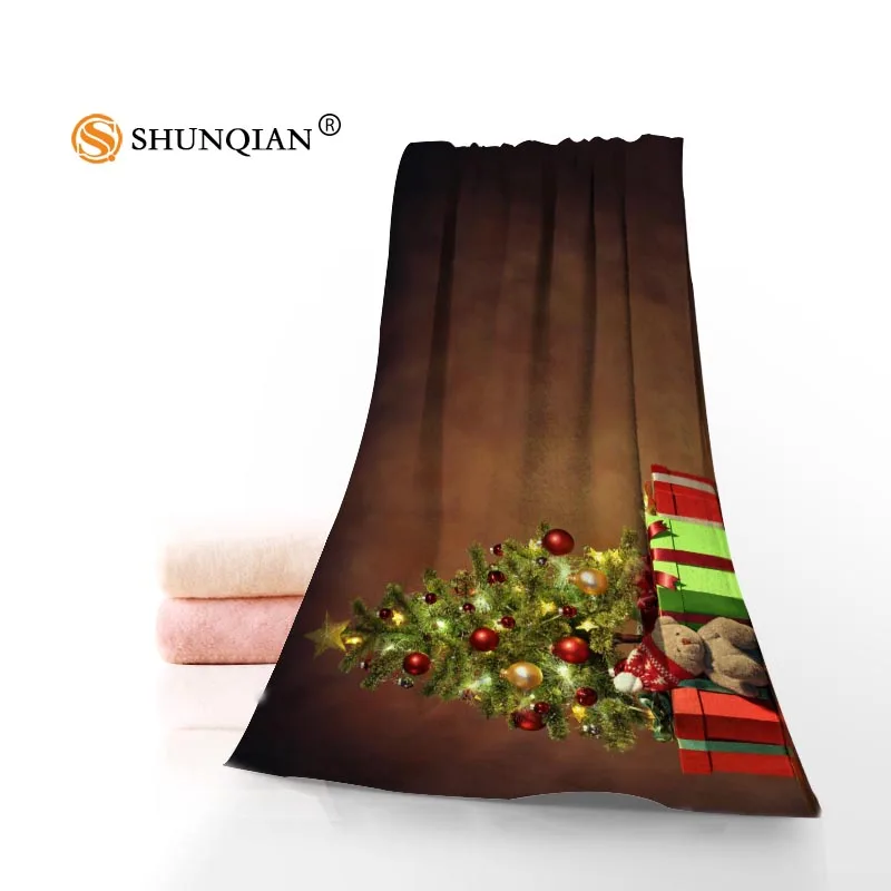 Рождественская елка микрофибра ткань современное полотенце для лица/банное полотенце Размер 35x75 см, 70x140 см поддержка пользовательского дизайна - Цвет: Фиолетовый