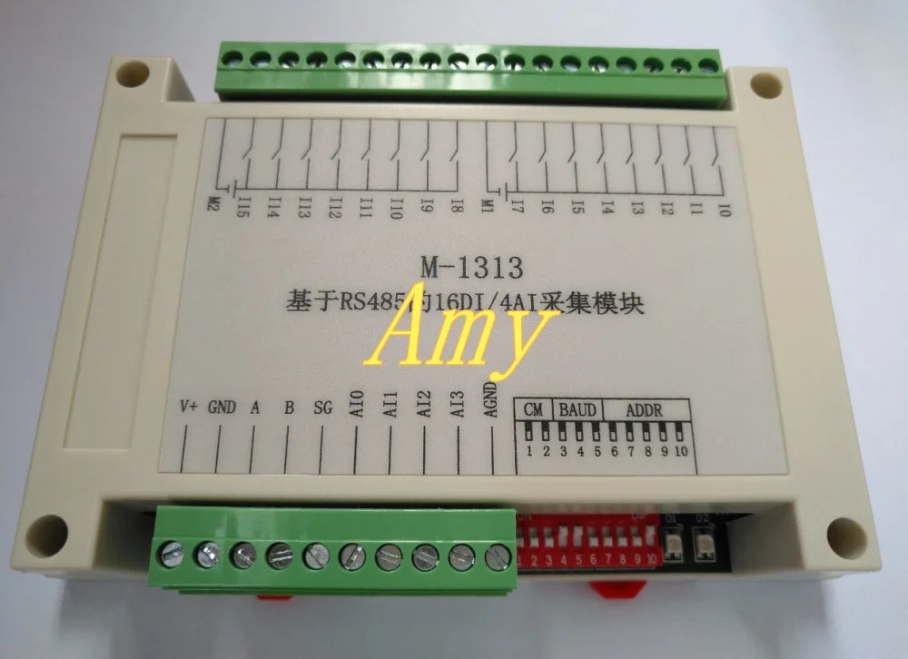 RS485 data acquisition module Modbus RTU 16 channel digital quantity 4 way analog input