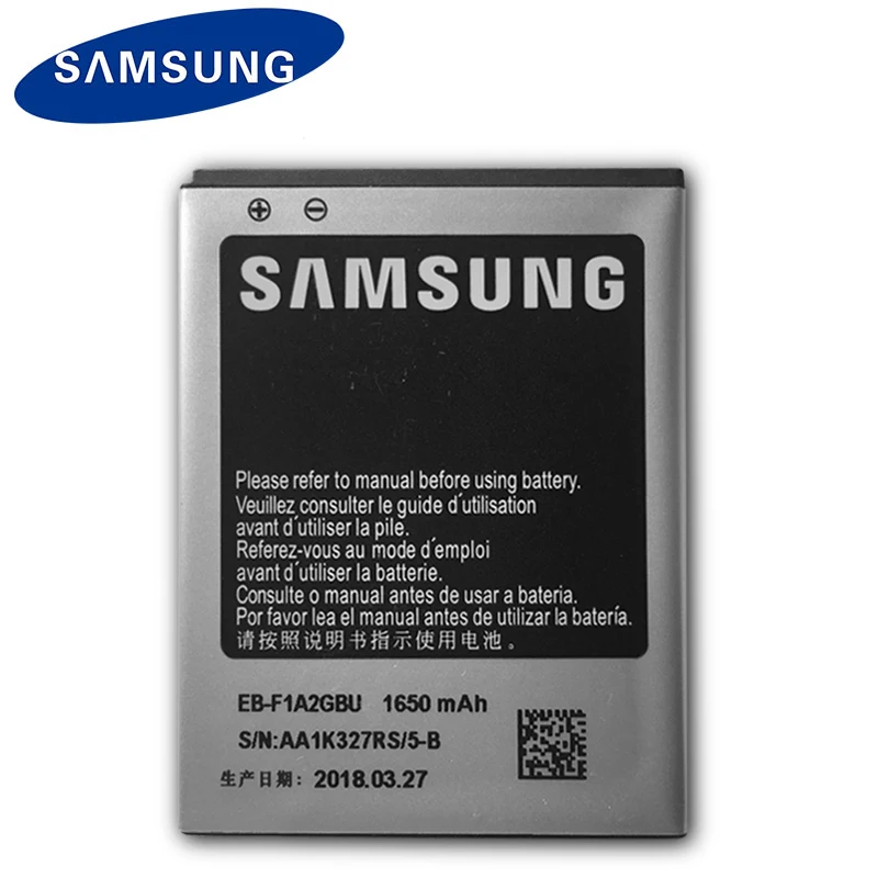 Оригинальная батарея Samsung EB F1A2GBU для Galaxy S2 i9100 i9108 i9103 I777 i9105 i9100G i9188 i9050 аккумулятор