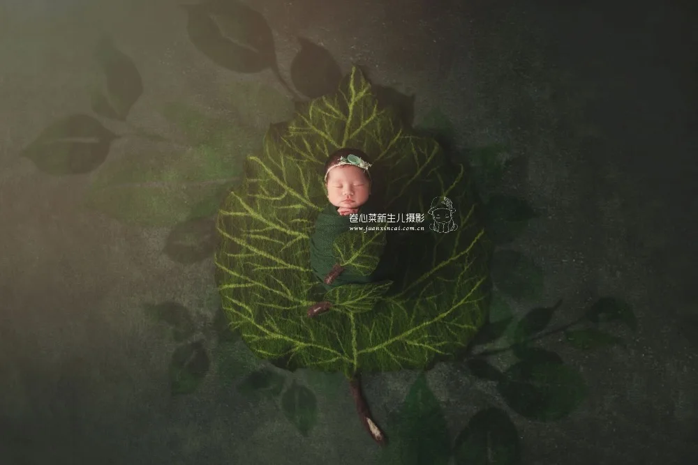 leaf pattern with baby
