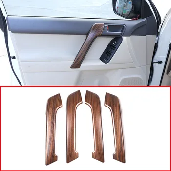

4pcs Pine Wood grain Car ABS Interior Door Handle Trim For Toyota Land Cruiser Prado FJ150 150 2010-2018 Year Accessories