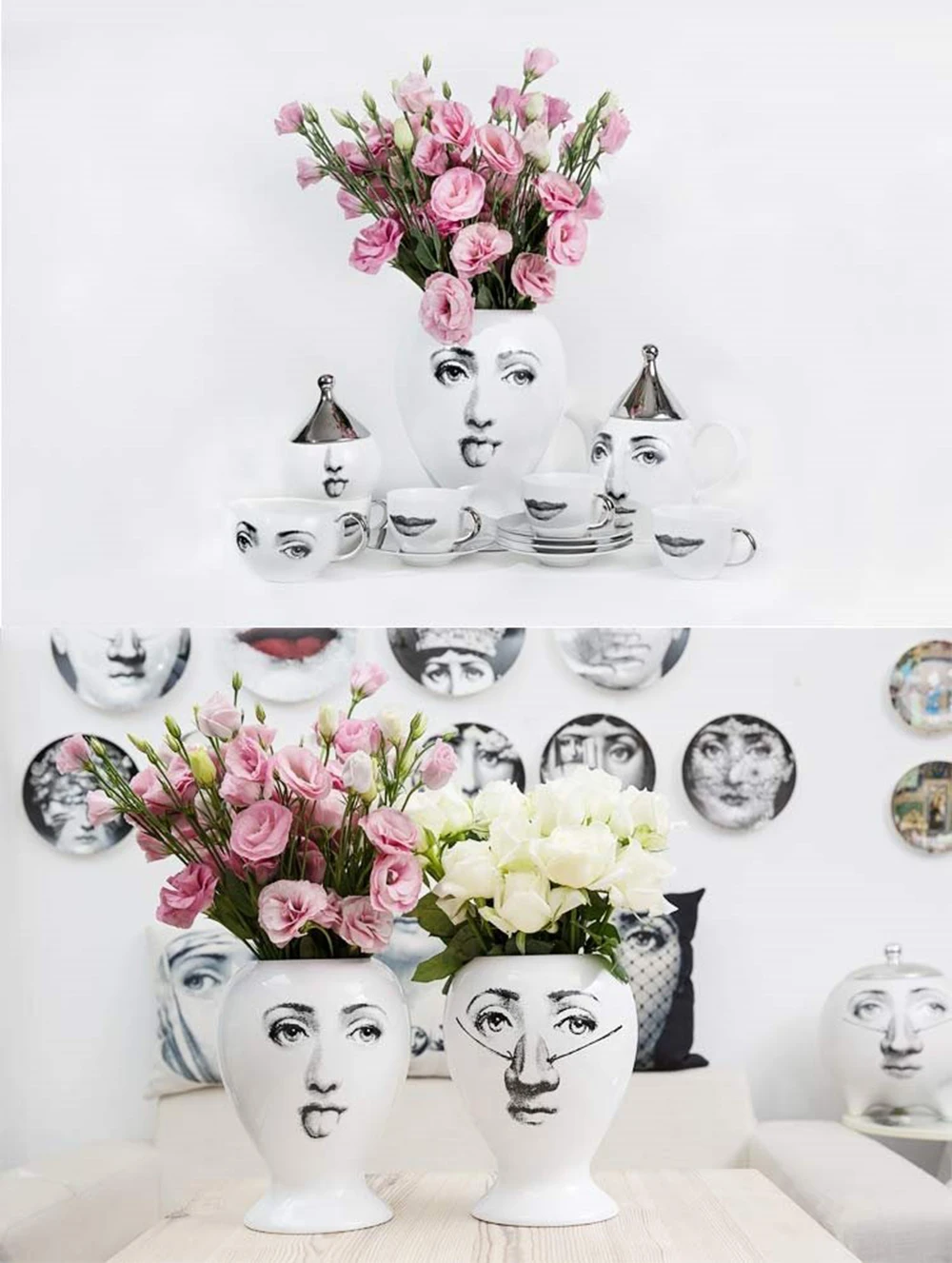 Декоративный домашний декор цветочный горшок Европейский керамический декоративный резервуар для хранения для большого горячего уплотнения горшок ваза в стиле Форназетти