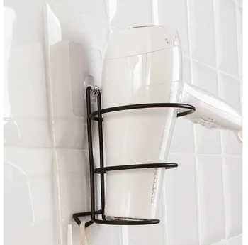 

Hair dryer rack bathroom perforation-free shelf hair shelf bathroom house household wall-mounted air Small accessories