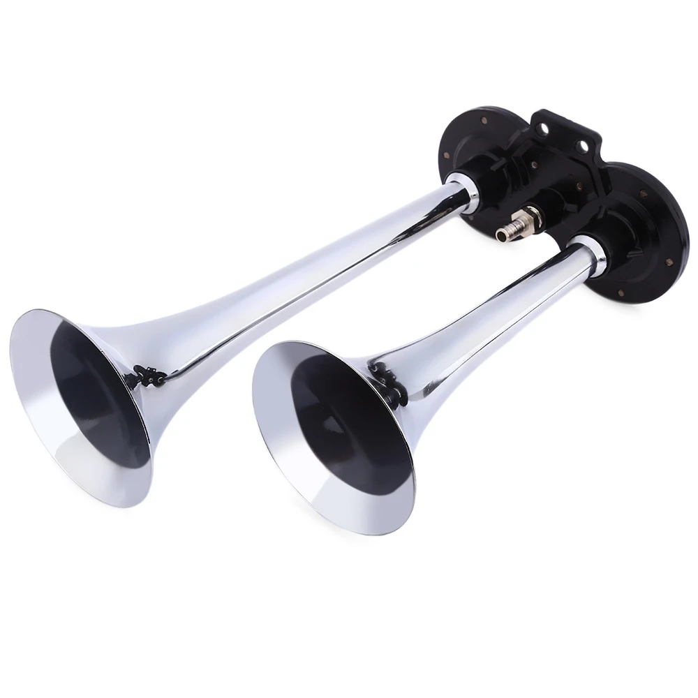 12V Car Truck Boat Dual Trumpet Train Loud Sound Air Horn Compressor