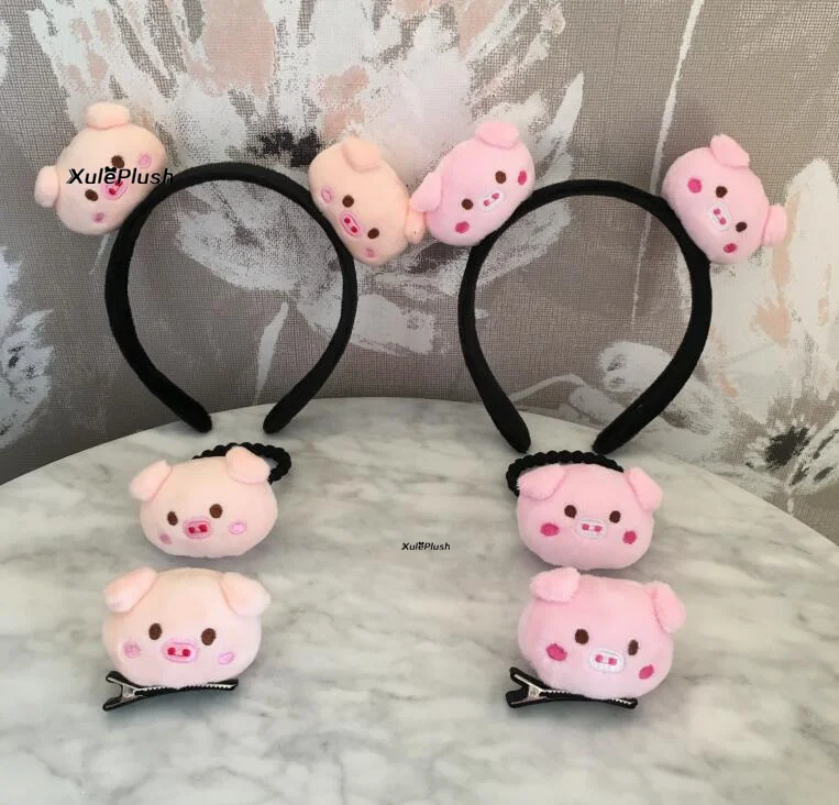 2Colors Mini Cute New Piggie Stuffed Plush toys , 3Models Hair Tie Toys
