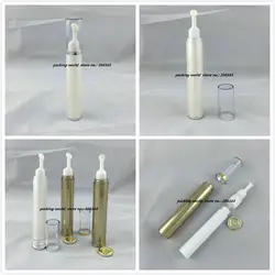 15 мл золото/серебро безвоздушного пластик бутылка лосьона или безвоздушного Eyecream бутылка с безвоздушный насос может использоваться для