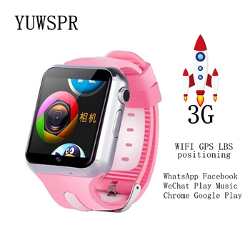 

3G Kids Tracker Smart Watch Waterproof Wifi GPS Location WhatsAPP Facebook Play music Memory card Adult child tracking watch V5W