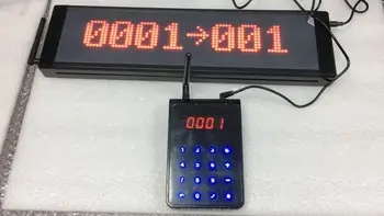

Free shipping 1 displayer+1pcs transmitter queuing system, wireless queue management system,LED touch emission call pager