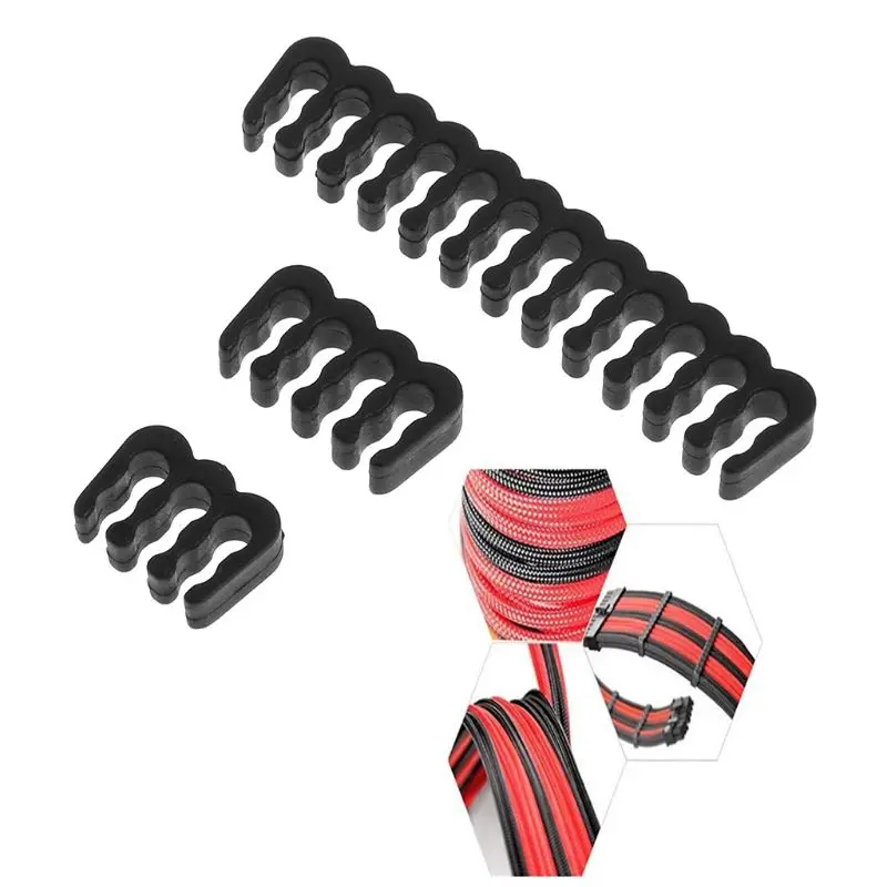 

PP Cable Comb /Clamp /Clip /Dresser For 3.0-3.2 mm Cables Black 6/8/24 Pin